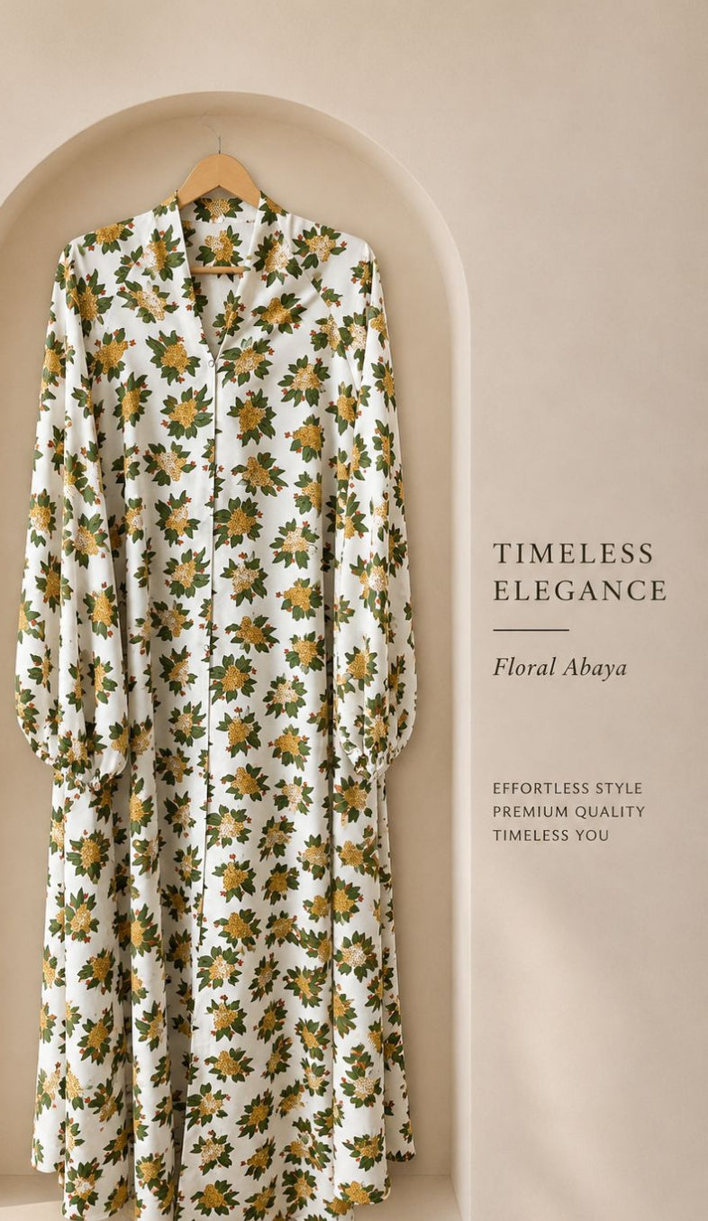 Georgette printed abaya