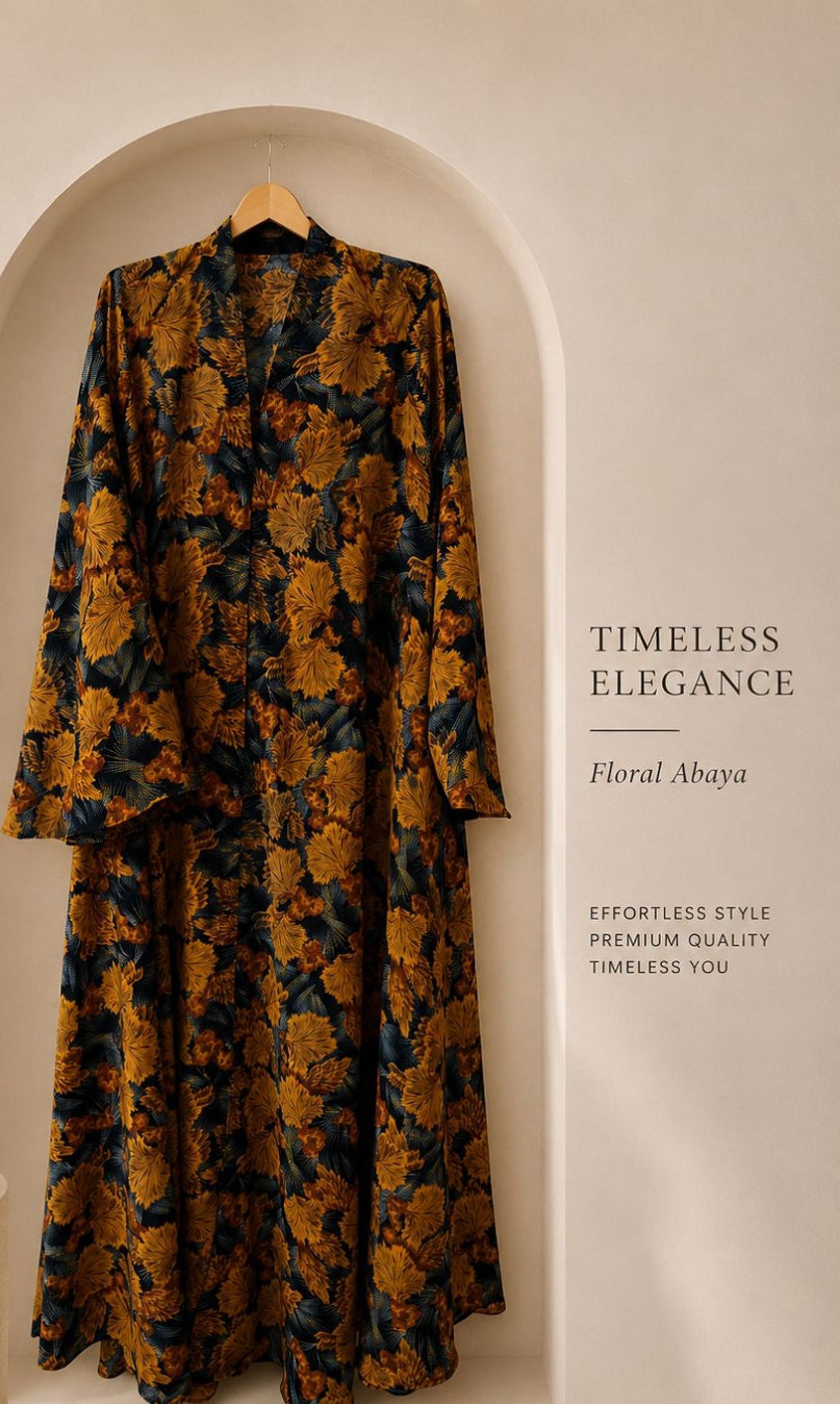 Georgette printed abaya