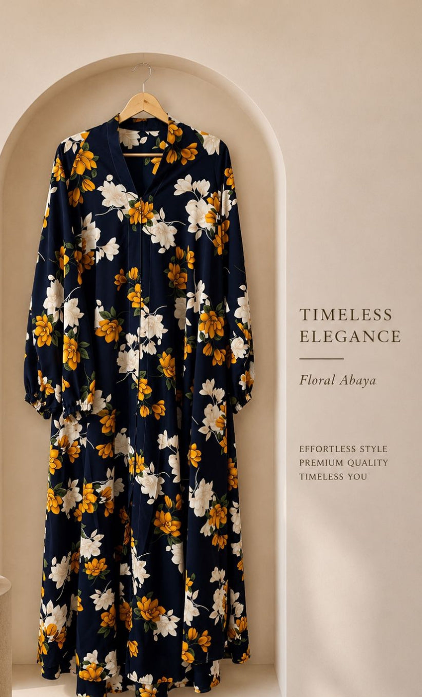 Georgette printed abaya