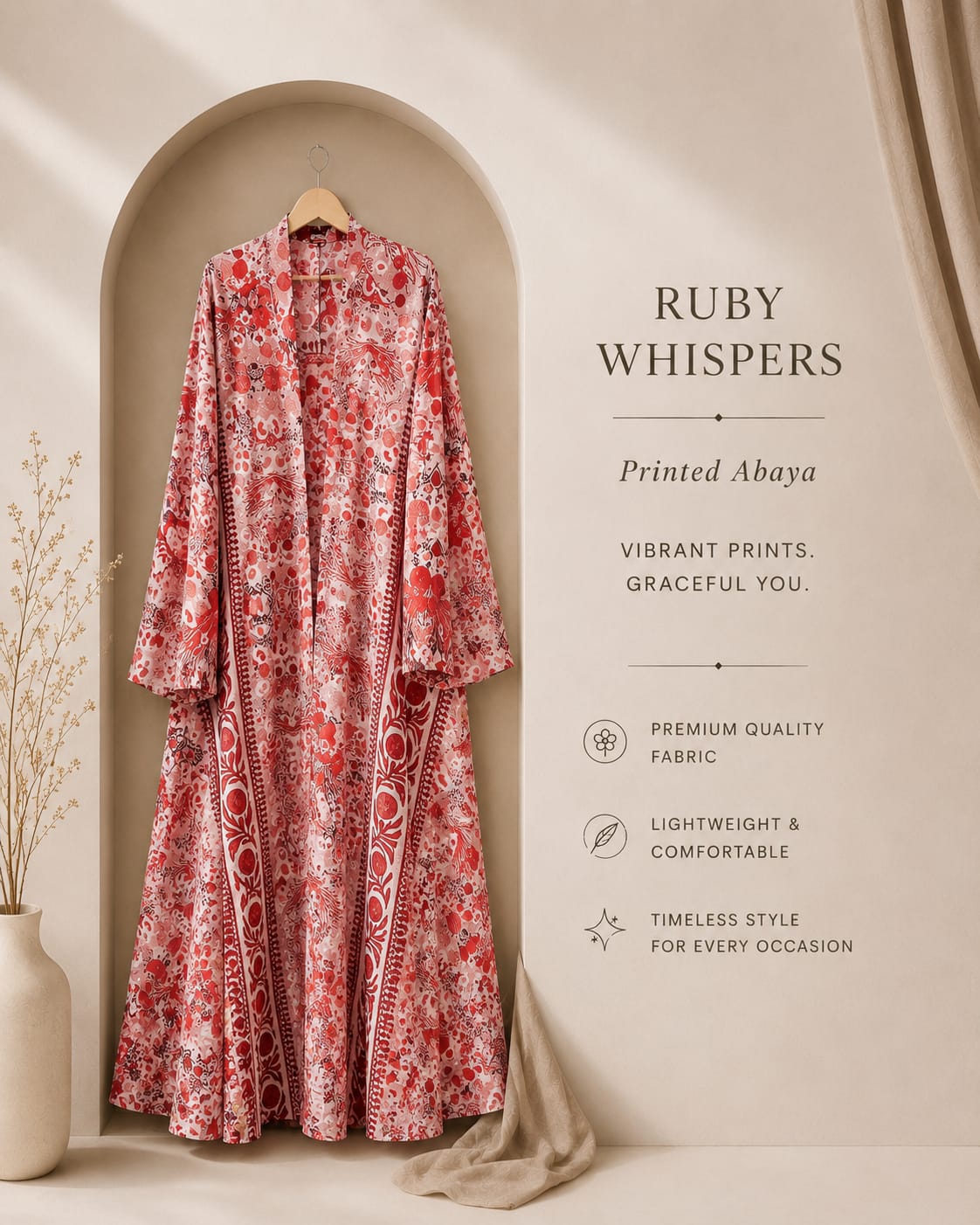 Georgette printed abaya