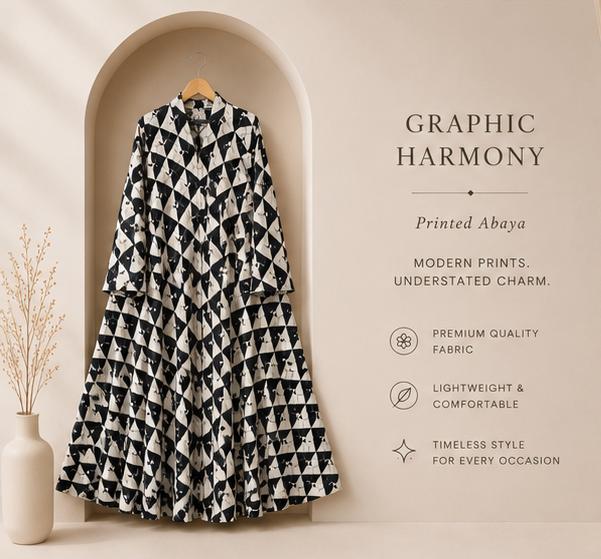 Georgette printed abaya