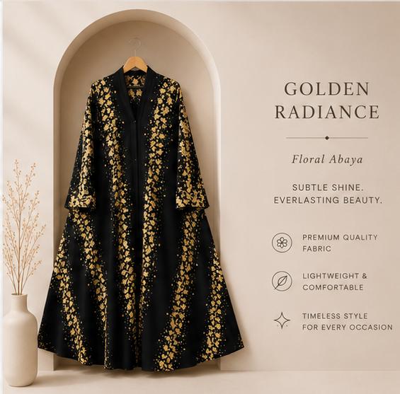 Georgette printed abaya