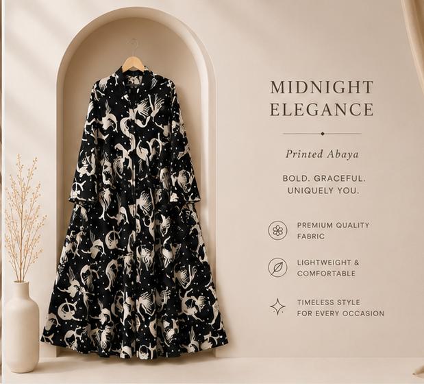 Georgette printed abaya