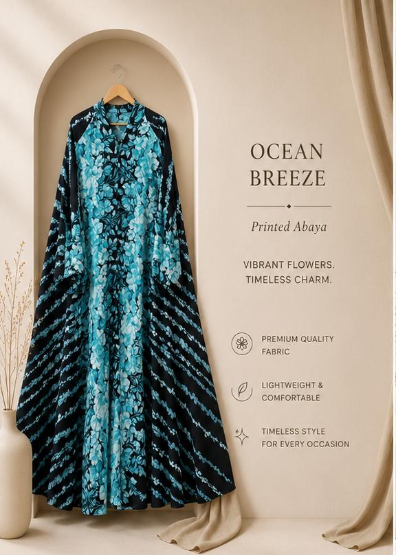 Georgette printed abaya